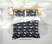 3D Whales Space Pattern Quilt Cover Set Bedding Set Duvet Cover Pillowcases WJ 6312- Jess Art Decoration