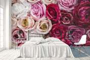 3D red pink rose floral wall mural wallpaper 65- Jess Art Decoration