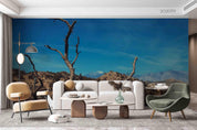 3D Withered Tree Mountain Sky Wall Mural Wallpaper SWW3000- Jess Art Decoration