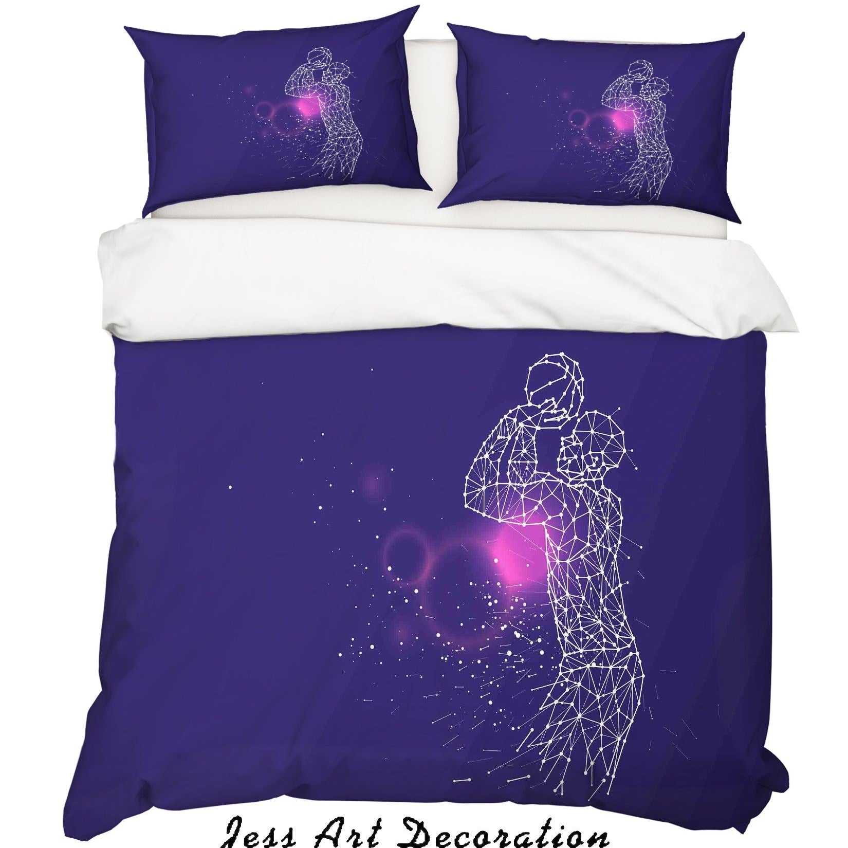 3D Purple Basketball Player Dunk Quilt Cover Set Bedding Set Pillowcases 08- Jess Art Decoration