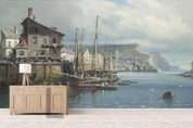 3D seaside fishing village oil painting wall mural wallpaper 63- Jess Art Decoration