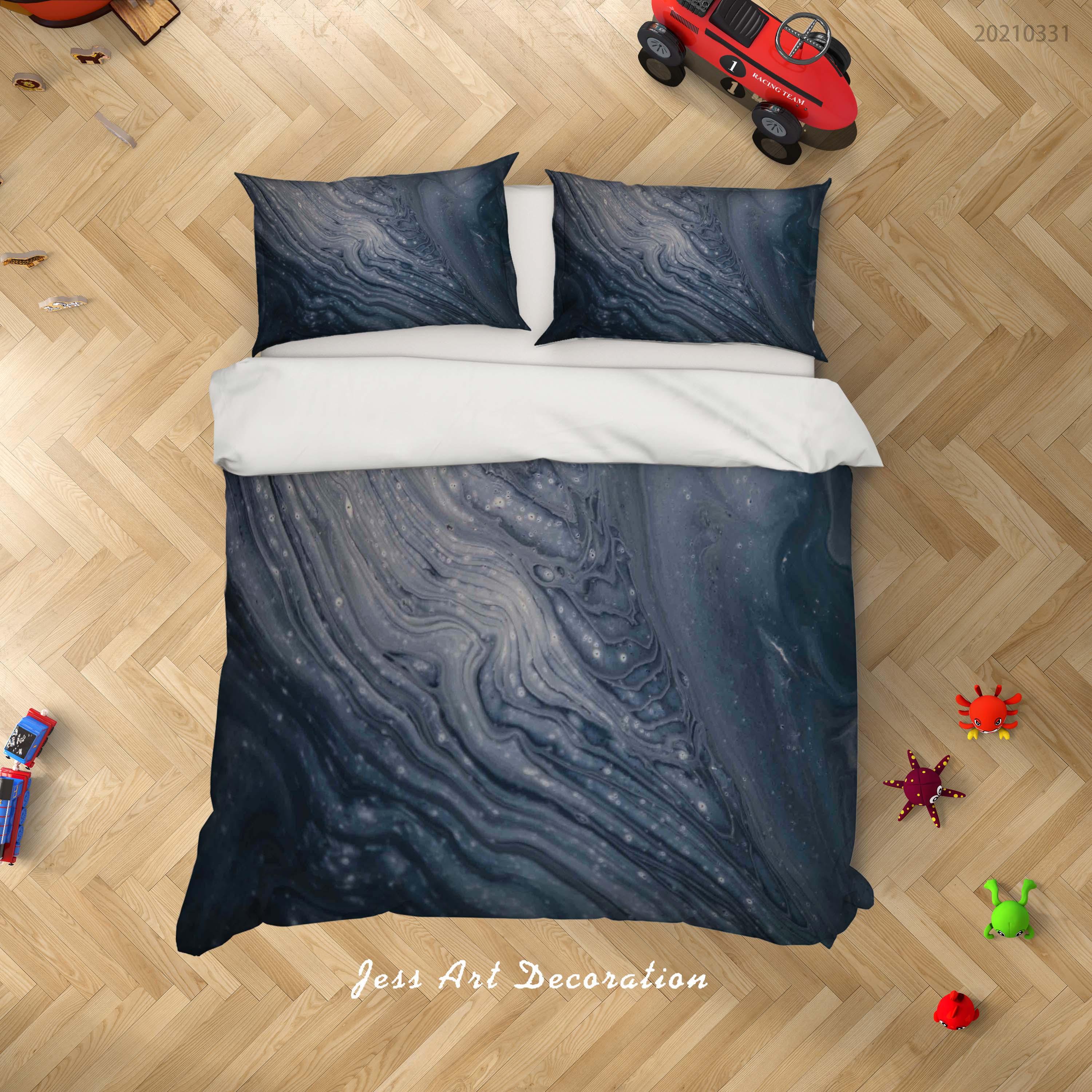 3D Abstract Marble Texture Quilt Cover Set Bedding Set Duvet Cover Pillowcases 158- Jess Art Decoration