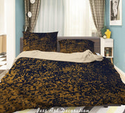 3D Abstract Golden Dark Quilt Cover Set Bedding Set Duvet Cover Pillowcases LXL- Jess Art Decoration