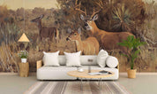 3D Grassland Deer Oil Painting Wall Mural Wallpaper 66- Jess Art Decoration
