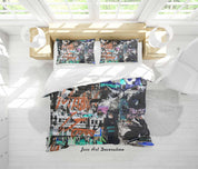 3D Abstract Graffiti Pattern Quilt Cover Set Bedding Set Duvet Cover Pillowcases 160 LQH- Jess Art Decoration