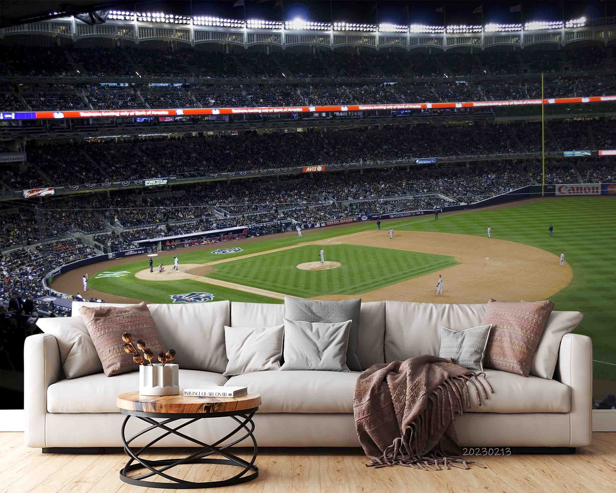 3D Yankee Stadium New York Wall Mural Wallpaper GD 1561- Jess Art Decoration