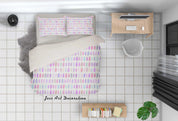 3D Pink Purple Cobblestone Shape Quilt Cover Set Bedding Set Duvet Cover Pillowcases SF119- Jess Art Decoration
