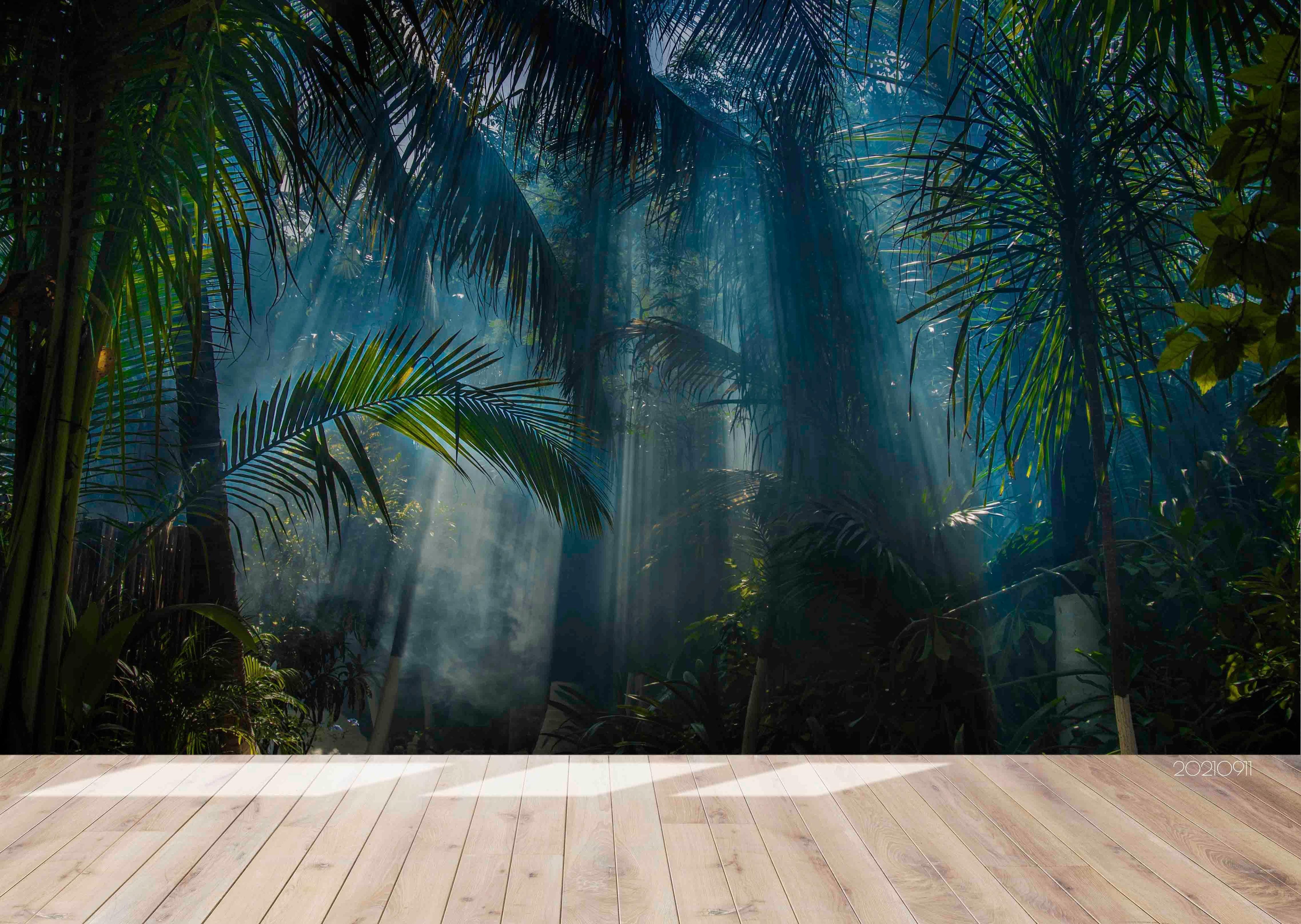 3D Tropical Jungle Palm Wall Mural Wallpaper LQH 10- Jess Art Decoration