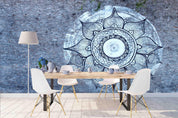 3D Abstract Blue Floral Pattern Brick Wall Mural Wallpaper 104- Jess Art Decoration