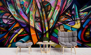 3D Abstract Graffiti Wall Mural Wallpaper sww 208- Jess Art Decoration