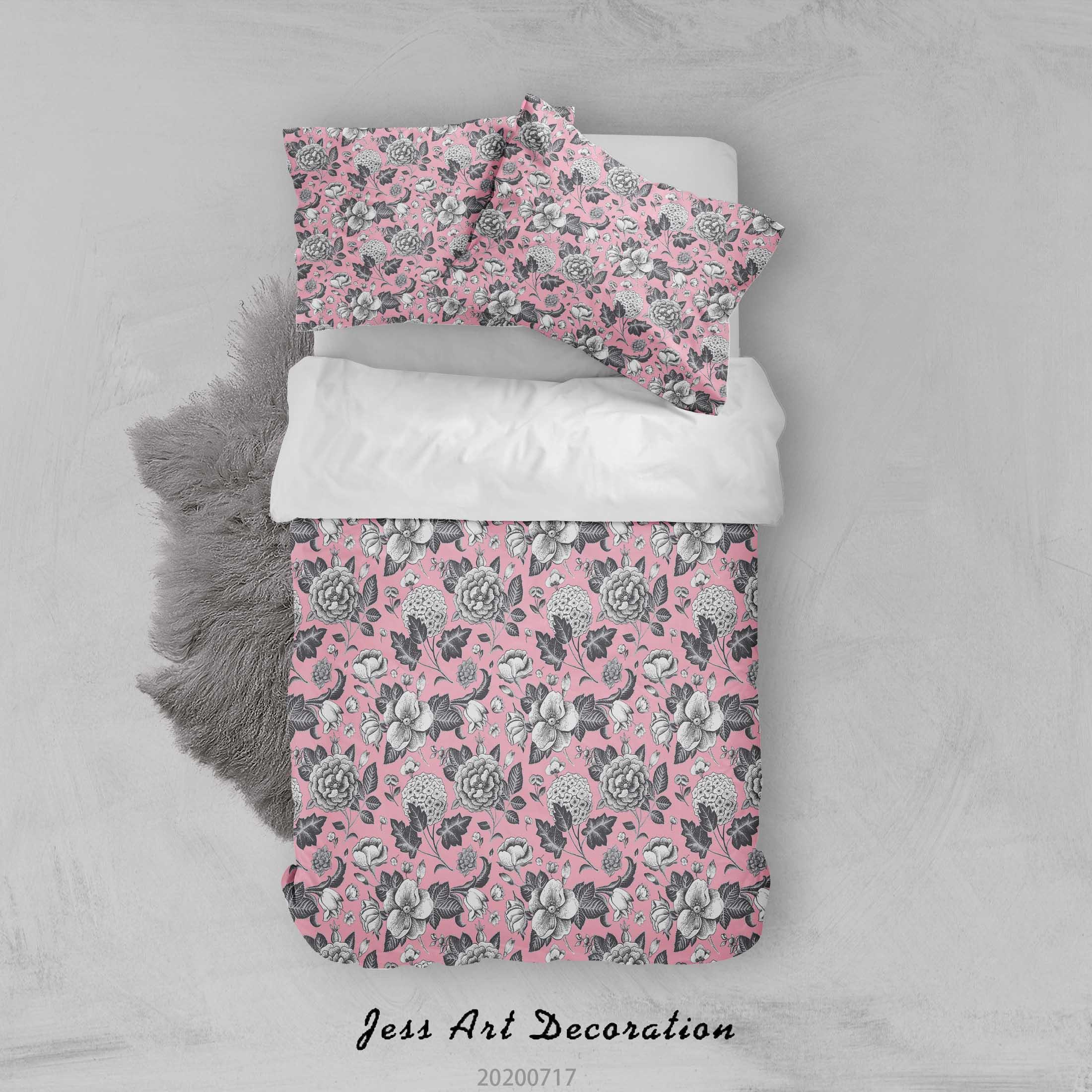 3D Vintage Floral Quilt Cover Set Bedding Set Duvet Cover Pillowcases WJ 1613- Jess Art Decoration