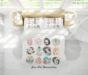 3D Cartoon Animal Unicorn Quilt Cover Set Bedding Set Duvet Cover Pillowcases A314 LQH- Jess Art Decoration