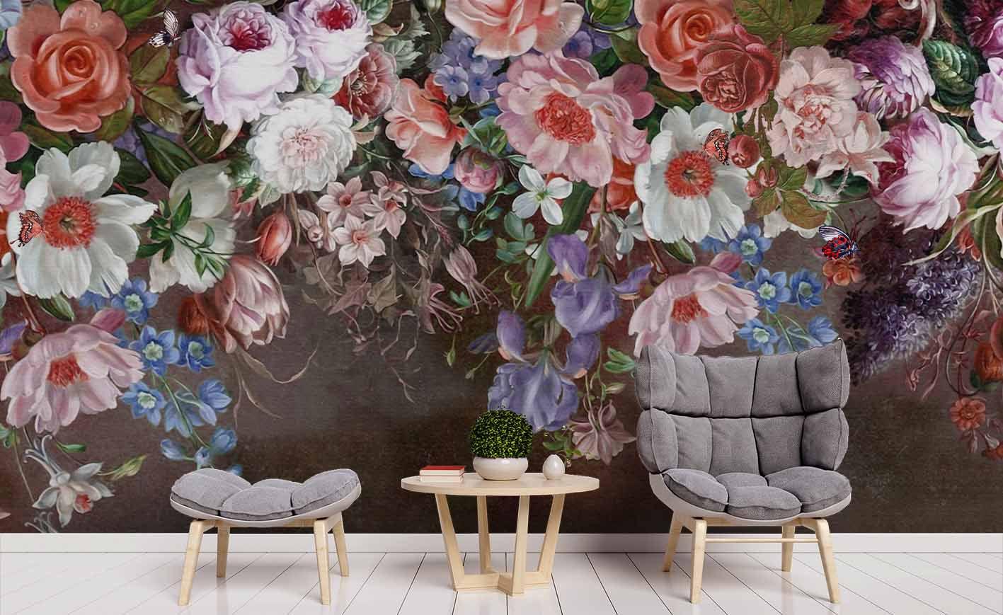 3D Watercolor Floral Wall Mural Wallpaper 69- Jess Art Decoration