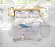 3D Whale Quilt Cover Set Bedding Set Pillowcases 84- Jess Art Decoration