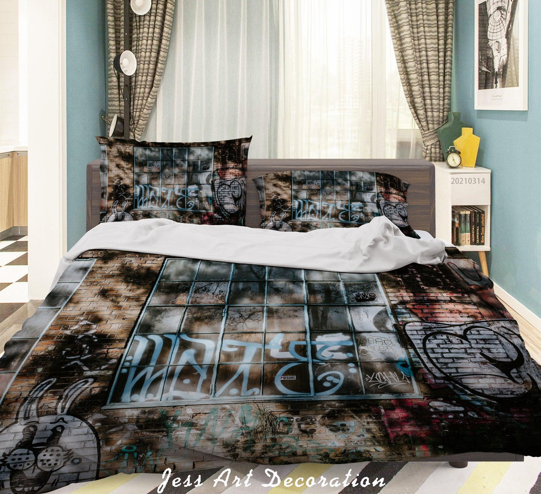 3D Color Artists Graffiti Works Quilt Cover Set Bedding Set Duvet Cover Pillowcases 111- Jess Art Decoration