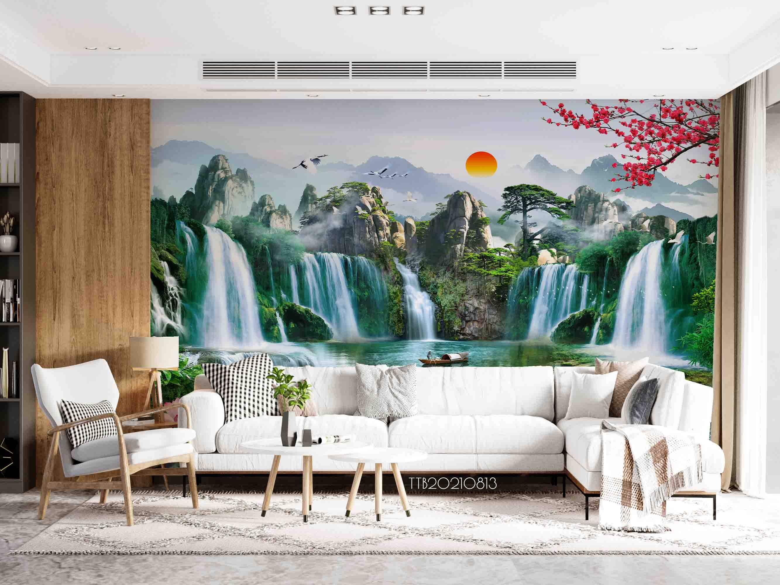 3D Chinese Style Landscape Scenery Wall Mural Wallpaper SWW5138- Jess Art Decoration