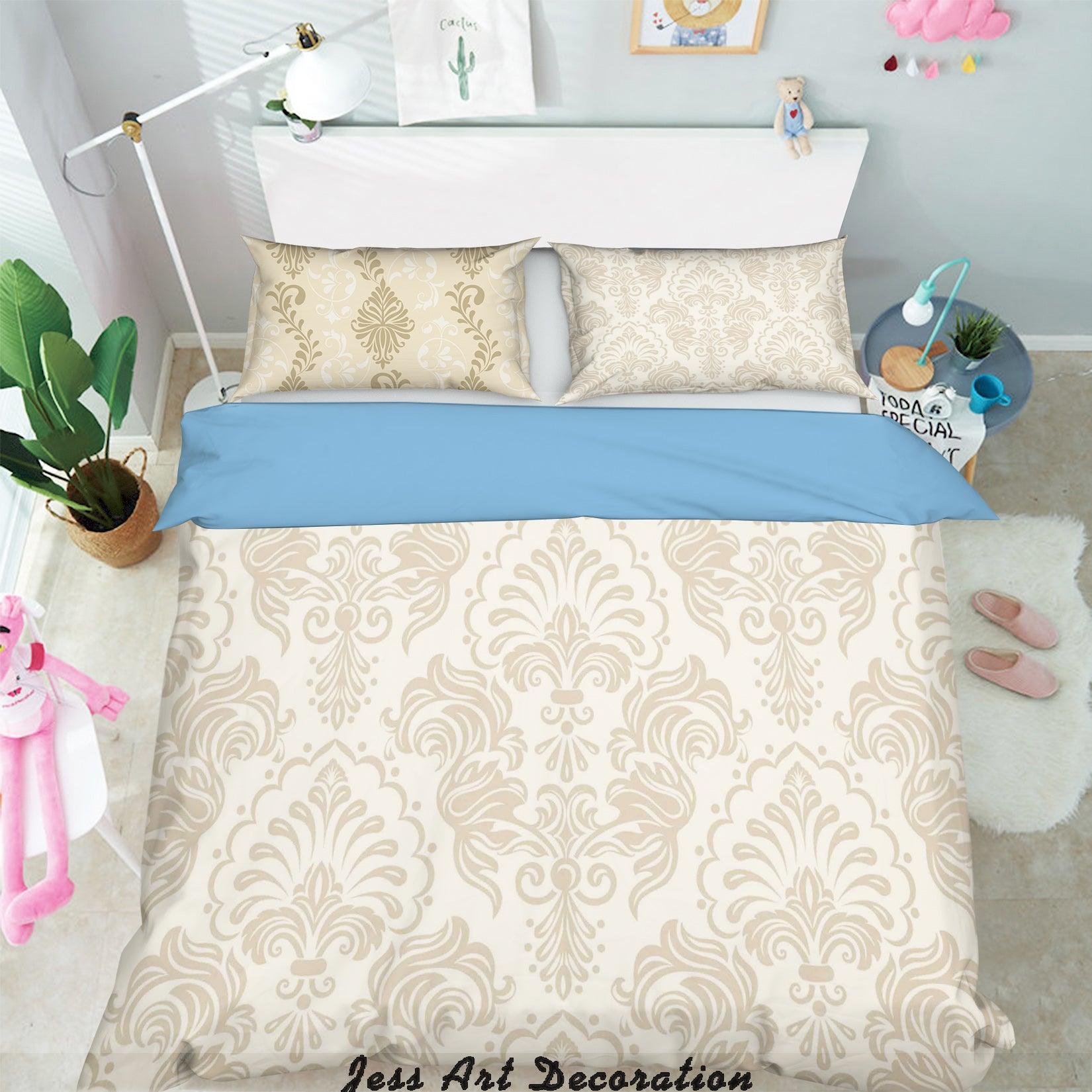 3D White Flowers Pattern Quilt Cover Set Bedding Set Pillowcases 182- Jess Art Decoration
