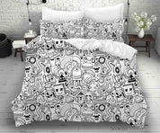 3D Abstract Monster Graffiti Quilt Cover Set Bedding Set Duvet Cover Pillowcases 53- Jess Art Decoration