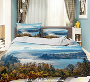 3D Sunshine Forest Lake Quilt Cover Set Bedding Set Duvet Cover Pillowcases 149 LQH- Jess Art Decoration