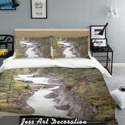 3D Valley Stream Quilt Cover Set Bedding Set Pillowcases  15- Jess Art Decoration