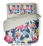 3D Colored Flowers Quilt Cover Set Bedding Set Pillowcases  13- Jess Art Decoration