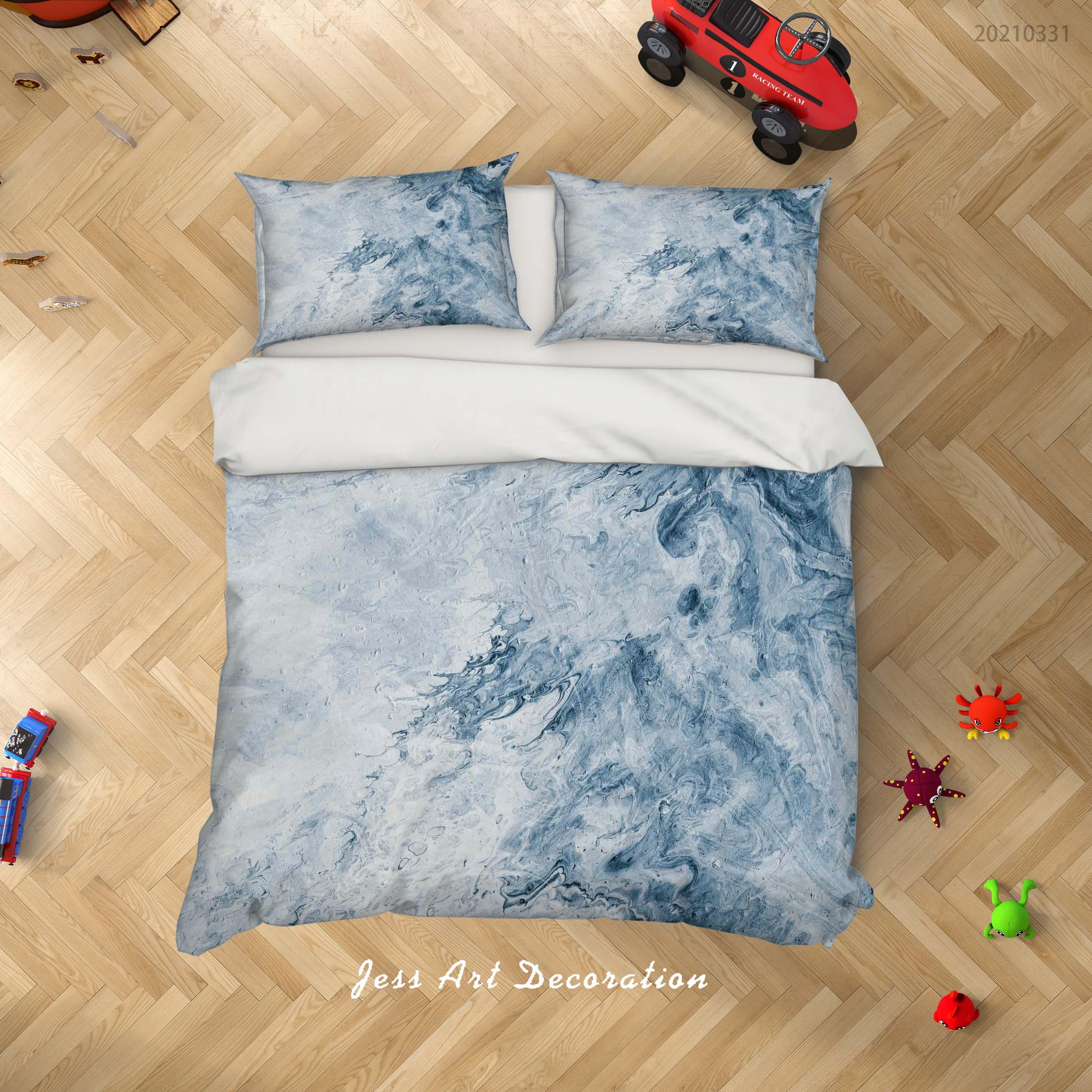 3D Abstract Marble Texture Quilt Cover Set Bedding Set Duvet Cover Pillowcases 160- Jess Art Decoration