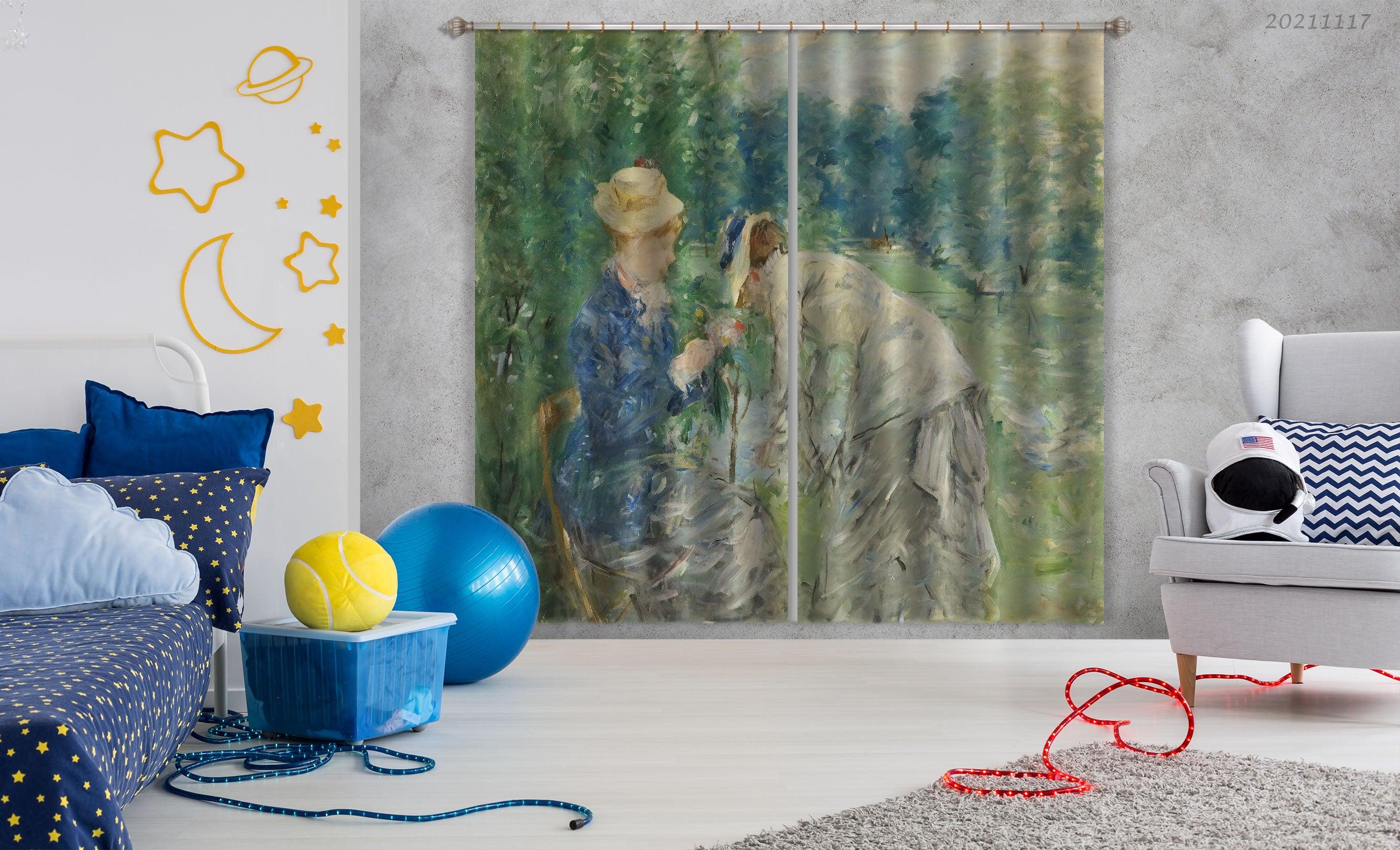 3D Landscape Oil Painting Curtains and Drapes LQH 117- Jess Art Decoration