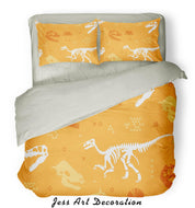 3D Dinosaur Skeleton Pattern Quilt Cover Set Bedding Set Pillowcases  75- Jess Art Decoration