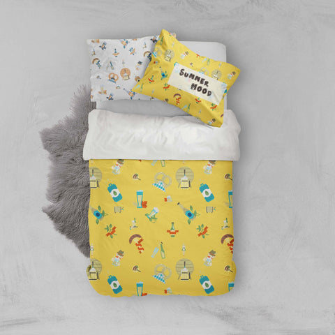 3D Yellow Cartoon Pattern Quilt Cover Set Bedding Set Pillowcases 44- Jess Art Decoration