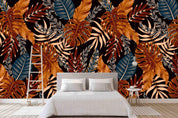 3D colorful tropical plant leaves wall mural wallpaper 21- Jess Art Decoration