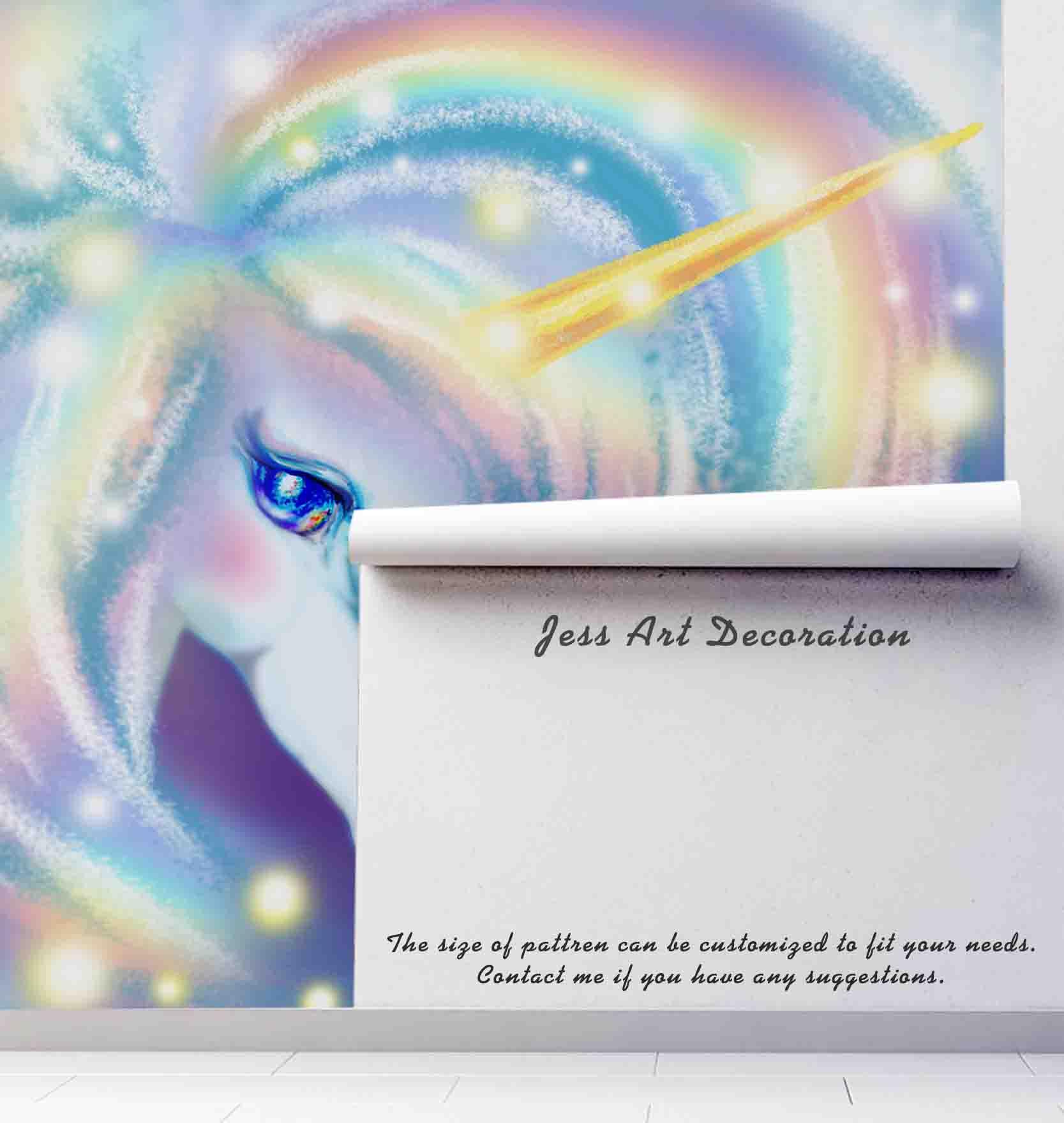 3D Unicorn Wall Mural Wallpaper 92- Jess Art Decoration