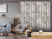 3D Retro Flower Branch Peacock Curtains and Drapes GD 6- Jess Art Decoration