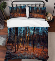 3D Autumn Forest Landscape Quilt Cover Set Bedding Set Duvet Cover Pillowcases 131- Jess Art Decoration