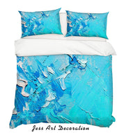 3D Blue Abstract Old Oil Painting Quilt Cover Set Bedding Set Pillowcasesn 48- Jess Art Decoration