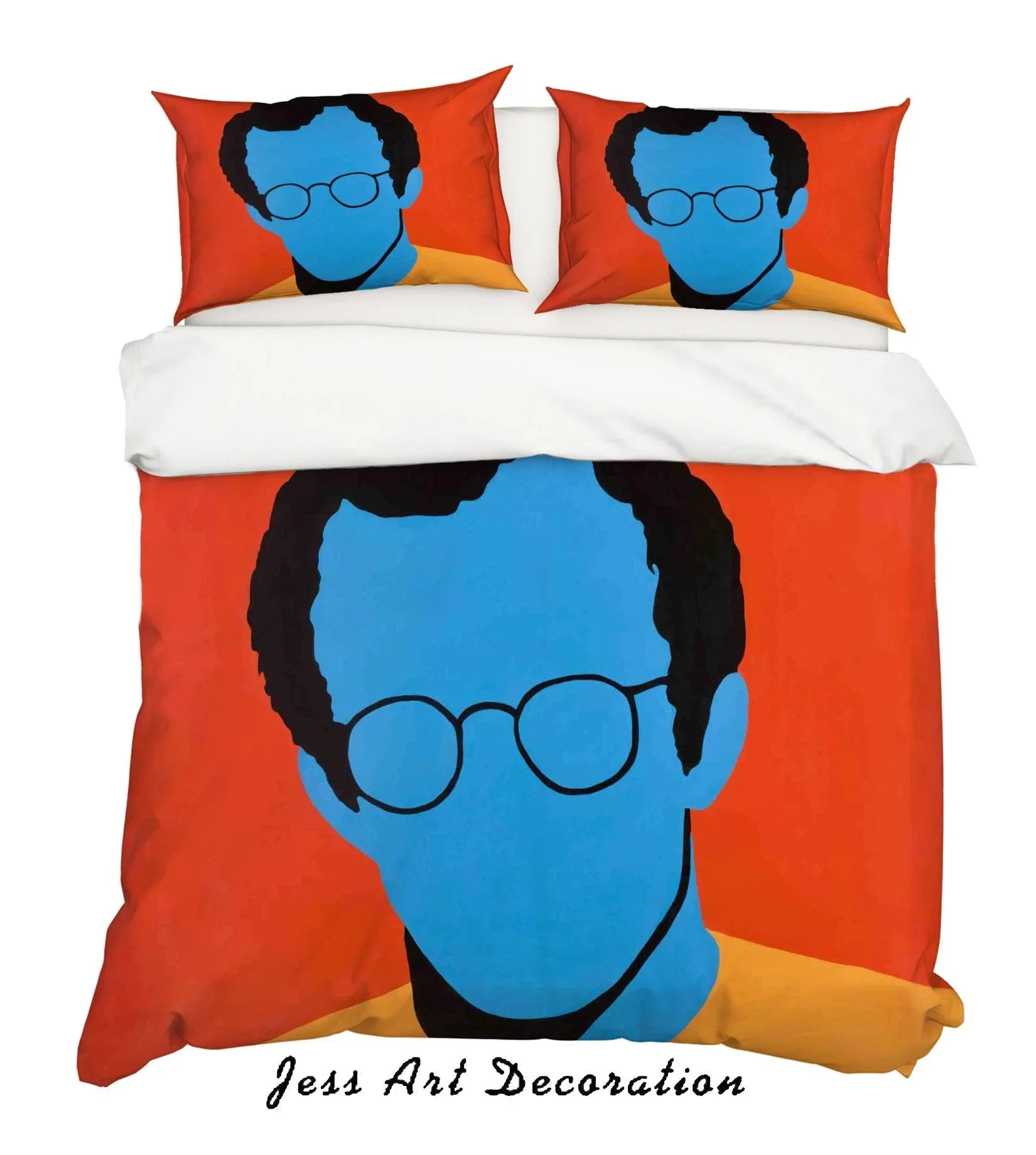 3D Coco Davez Keith Red Blue Quilt Cover Set Bedding Set Duvet Cover Pillowcases  ZY D49- Jess Art Decoration