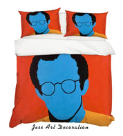 3D Coco Davez Keith Red Blue Quilt Cover Set Bedding Set Duvet Cover Pillowcases  ZY D49- Jess Art Decoration