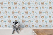 3D Cartoon Cute Animal Bear Star Pattern Wall Mural Wallpaper WJ 5012- Jess Art Decoration