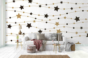 3D Black White  Star Line Wall Mural Wallpaper 19- Jess Art Decoration