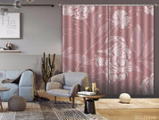 3D Hand Drawn Floral Carnation Pink Curtains and Drapes LLL 652- Jess Art Decoration