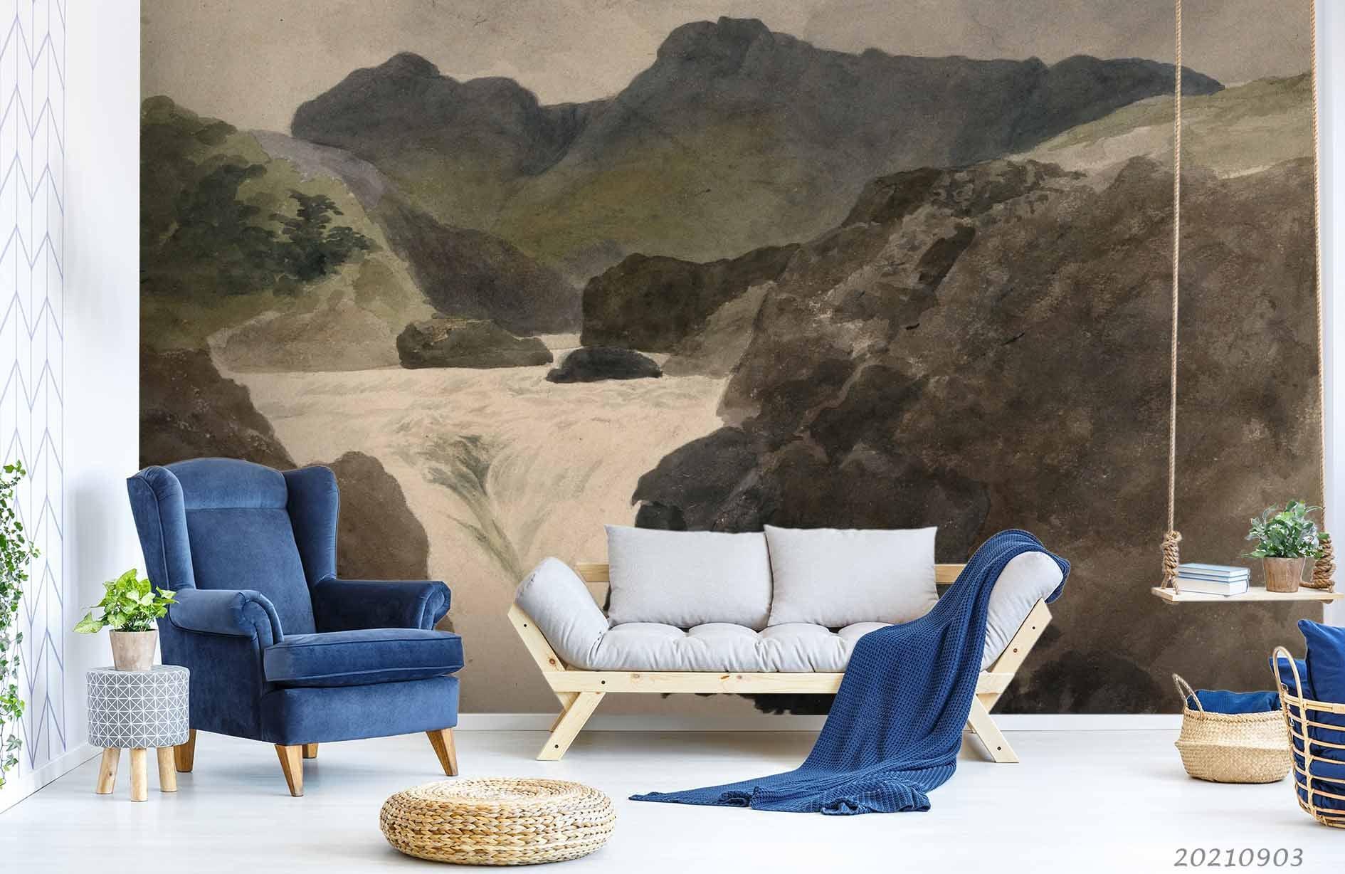 3D Nature Landscape Oil Painting Wall Mural Wallpaper LQH 116- Jess Art Decoration