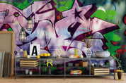 3D Graffiti Wall Mural Wallpaper 249- Jess Art Decoration