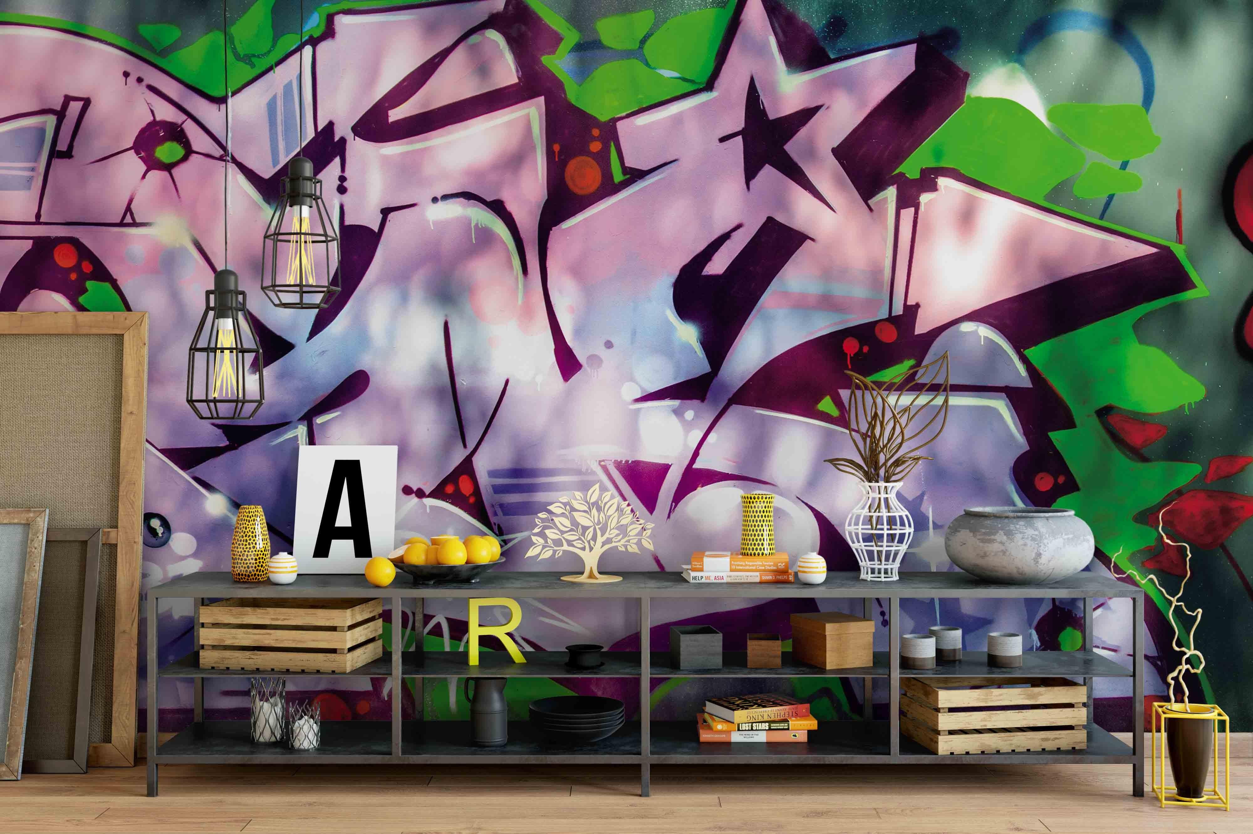 3D Graffiti Wall Mural Wallpaper 249- Jess Art Decoration