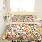 3D Record Player Radio Microphone Headset Cassette Quilt Cover Set Bedding Set Duvet Cover Pillowcases SF58- Jess Art Decoration
