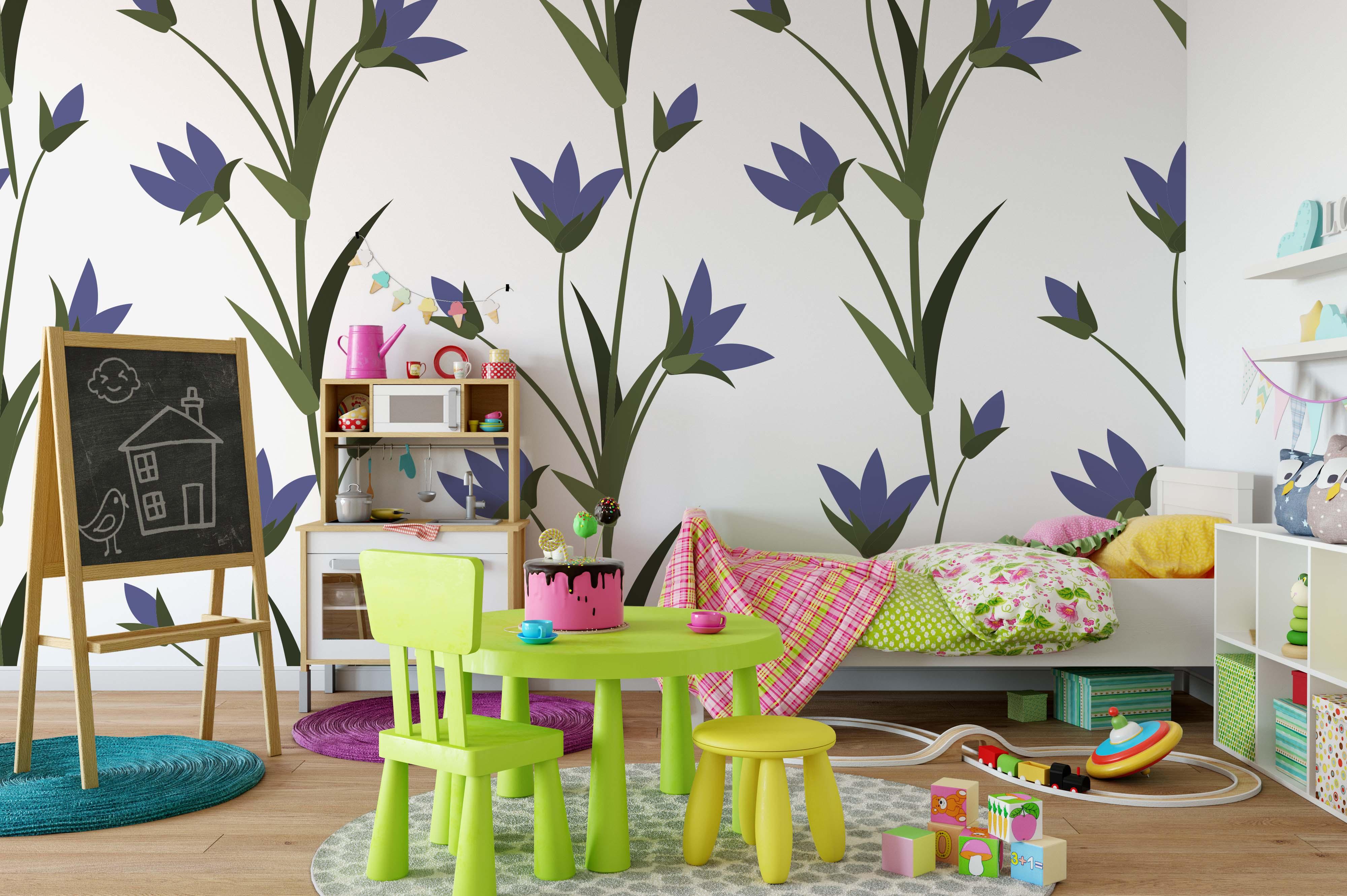 3D Purple Flowers Wall Mural Wallpaper 167- Jess Art Decoration