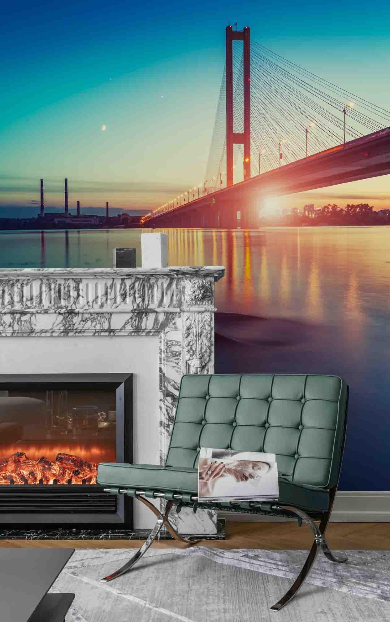 3D Cross Sea Bridge Sunset Wall Mural Wallpaper 98- Jess Art Decoration