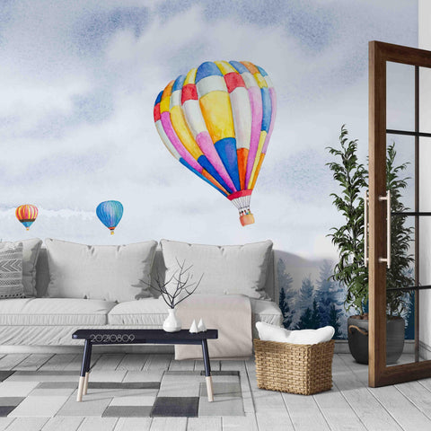 3D Hand-painted Color Hot Air Balloon Wall Mural Wallpaper SWW4981- Jess Art Decoration