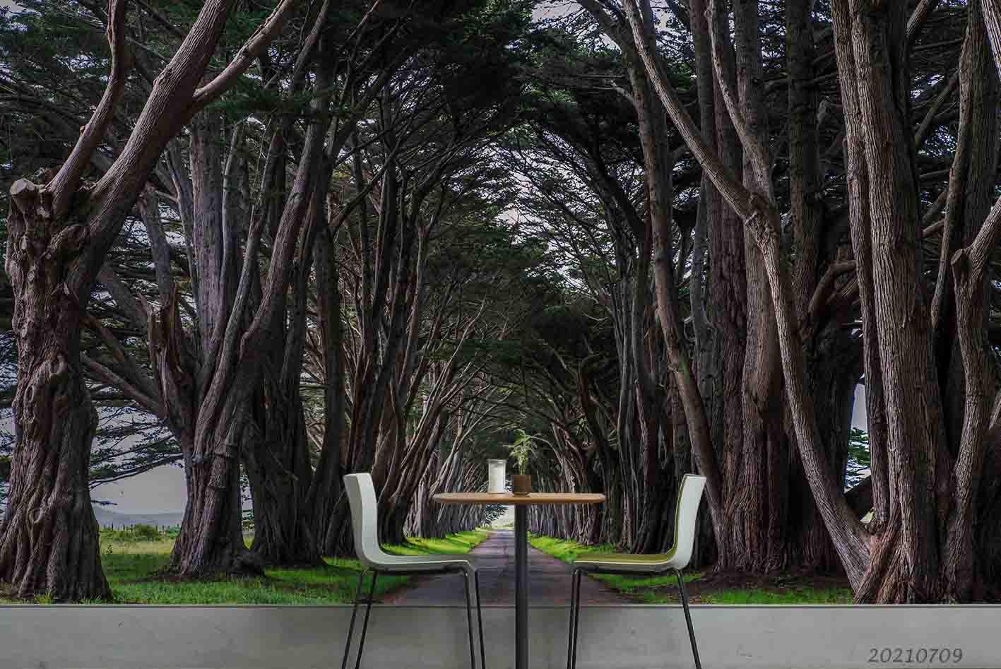 3D Woods Path Wall Mural Wallpaper SWW4275- Jess Art Decoration