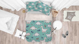 3D Dinosaur Pattern Green Quilt Cover Set Bedding Set Pillowcases 32- Jess Art Decoration