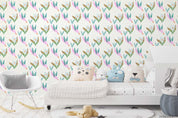 3D Hand Drawn Leaves Flower Animal Pattern Wall Mural Wallpaper WJ 9422- Jess Art Decoration