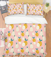 3D Orange Pink Quilt Cover Set Bedding Set Pillowcases 108- Jess Art Decoration